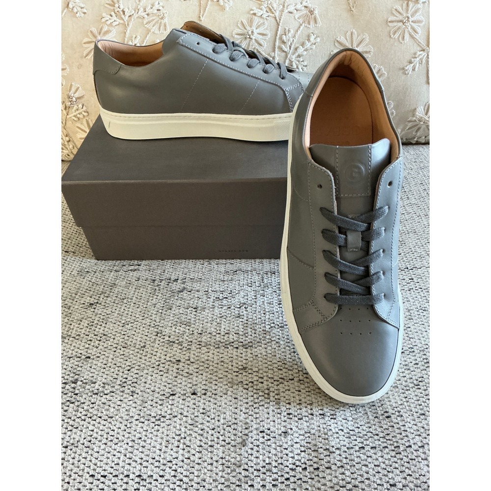 Greats Royale Mens Leather Sneakers Grey White Sole 3RGF43S Size 10.5 M